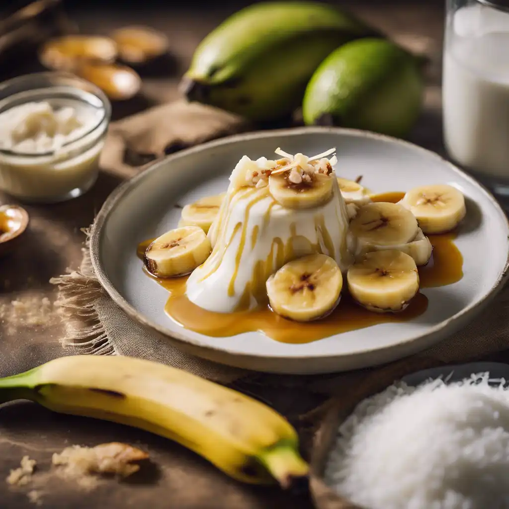 Foto de Banana cozida com leite de coco