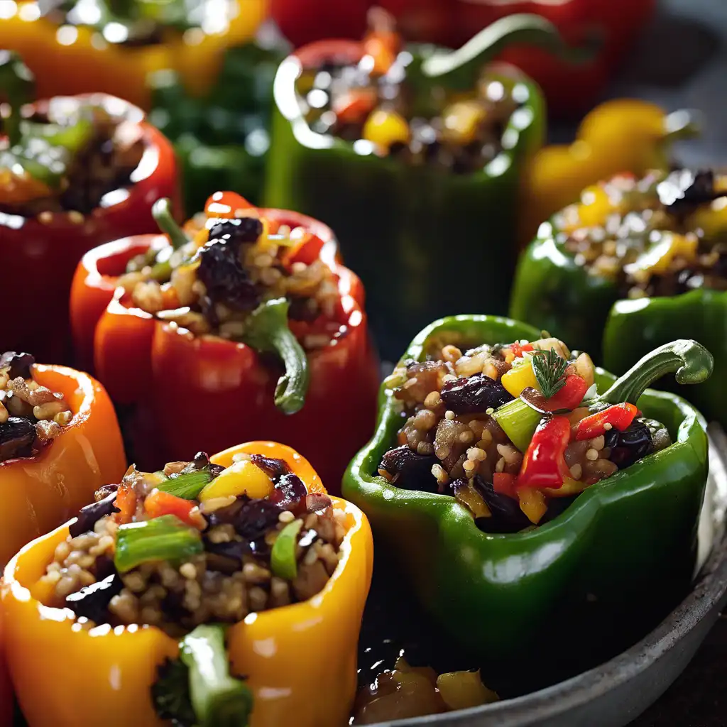 Veggie Stuffed Peppers with Raisins