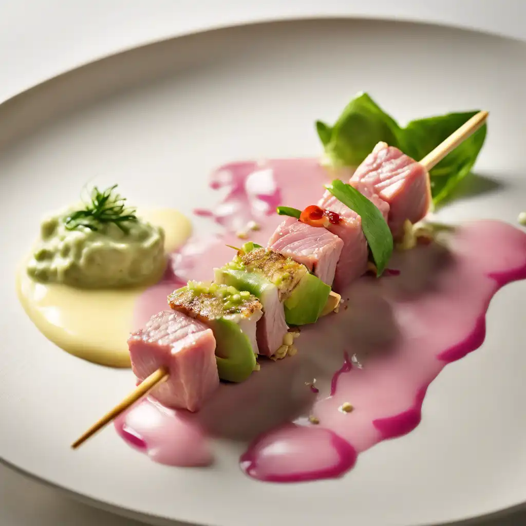 Tuna Skewer with Wasabi Mayonnaise