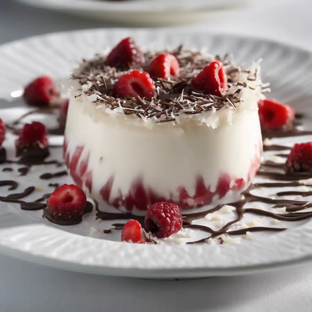 Creamy Coconut Pudding with Chocolate