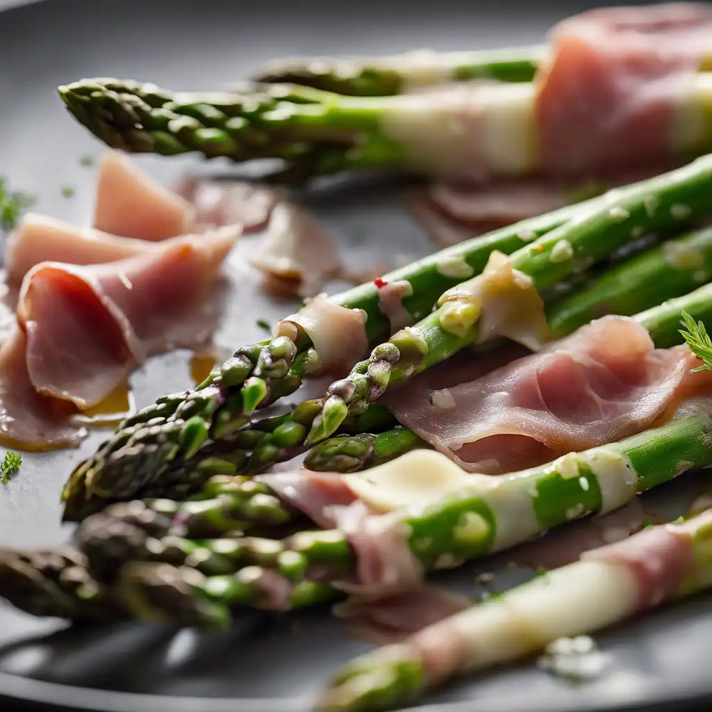 Asparagus with Cheese and Prosciutto (Spargeln Walliserart)