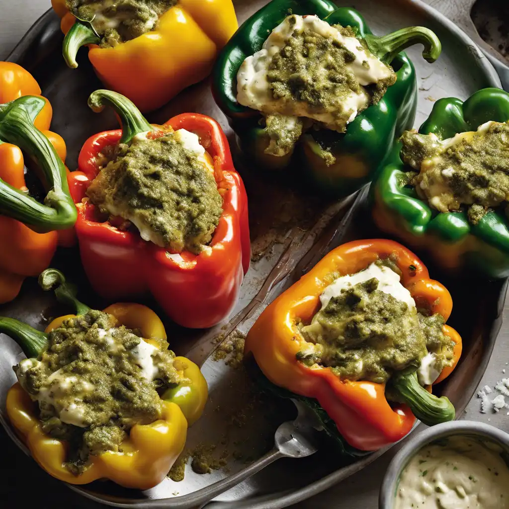 Italian-Style Stuffed Peppers with Pesto