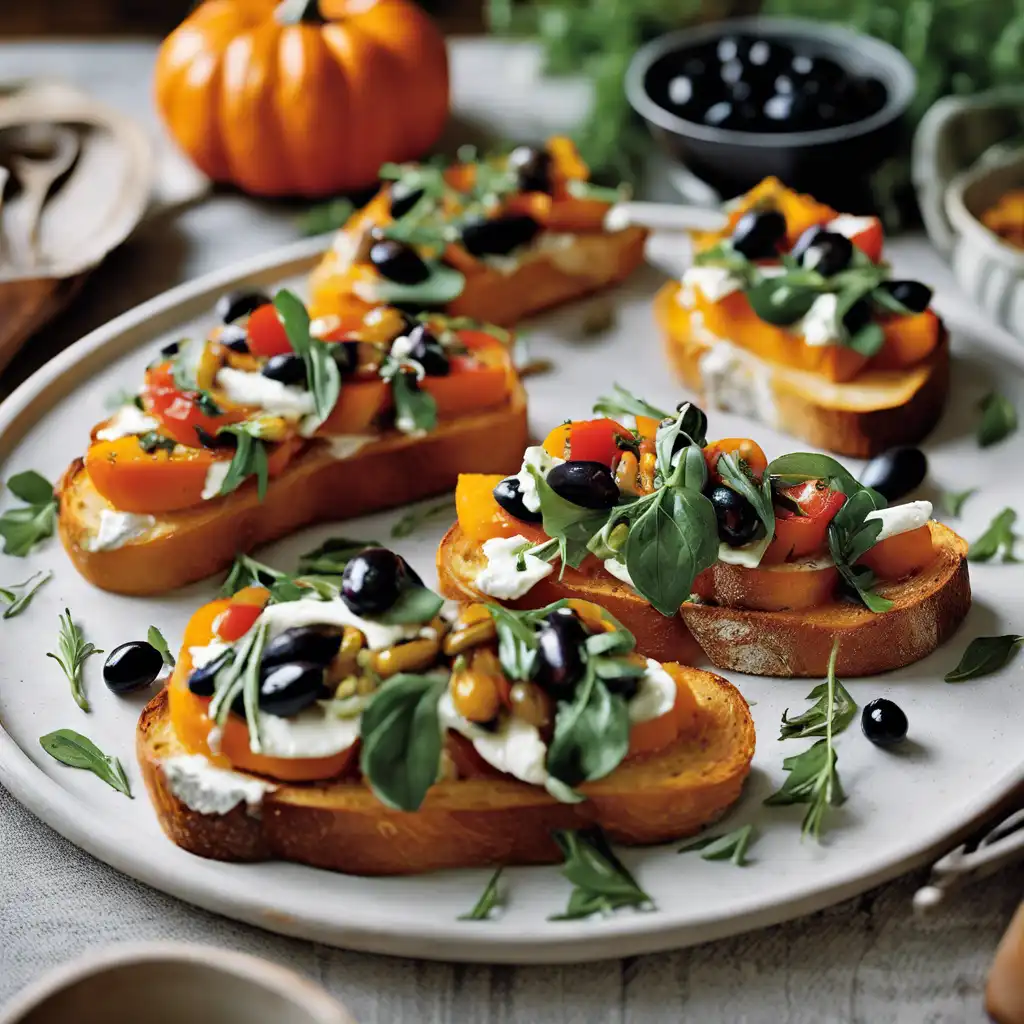 Cheesy Pumpkin Bruschetta