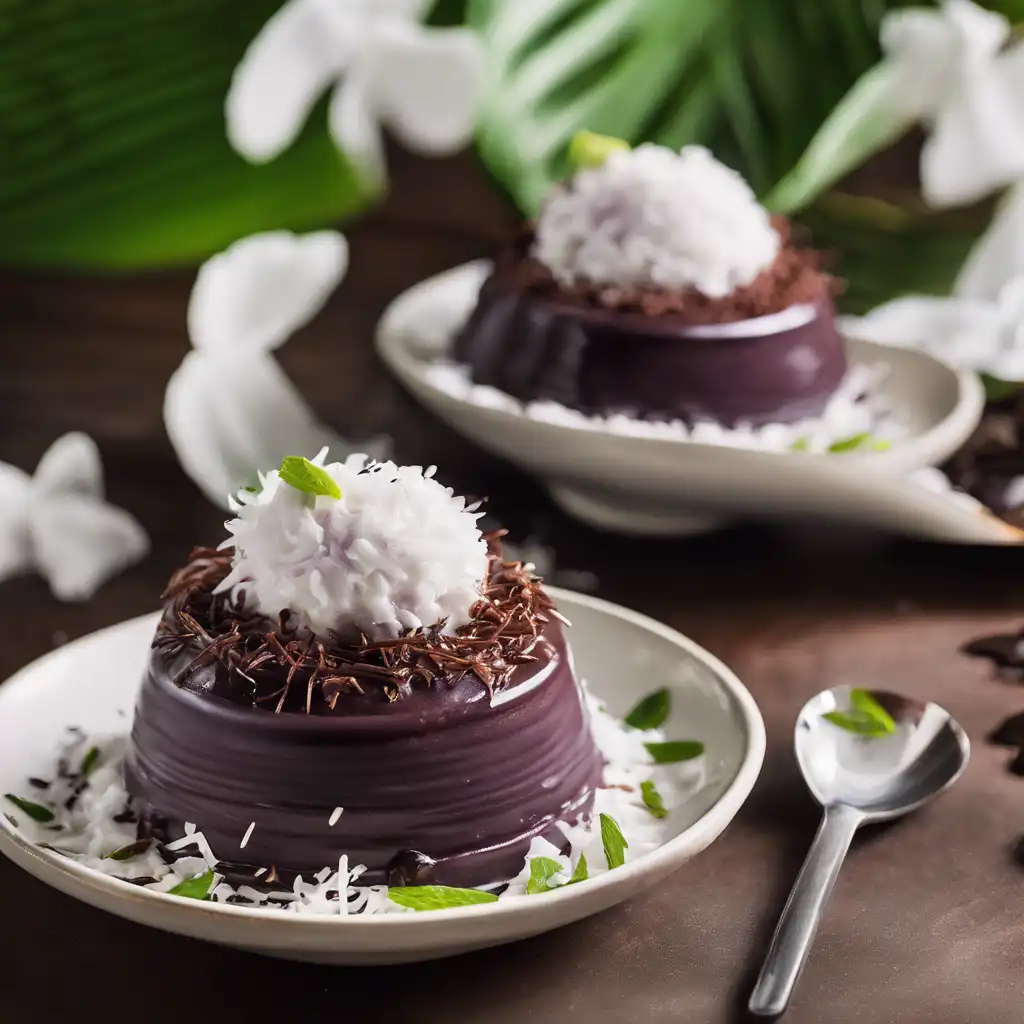 Stuffed Egg with Açaí and Coconut