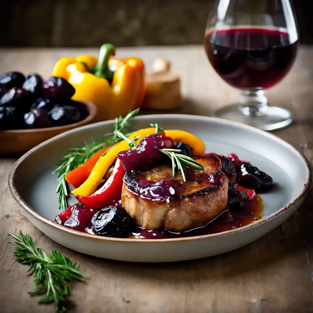 Braised Pork Chops with Fruits