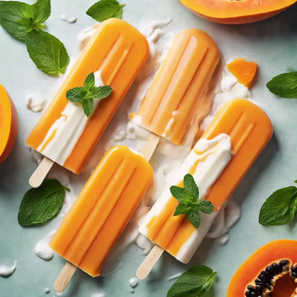 Papaya Cream Popsicle