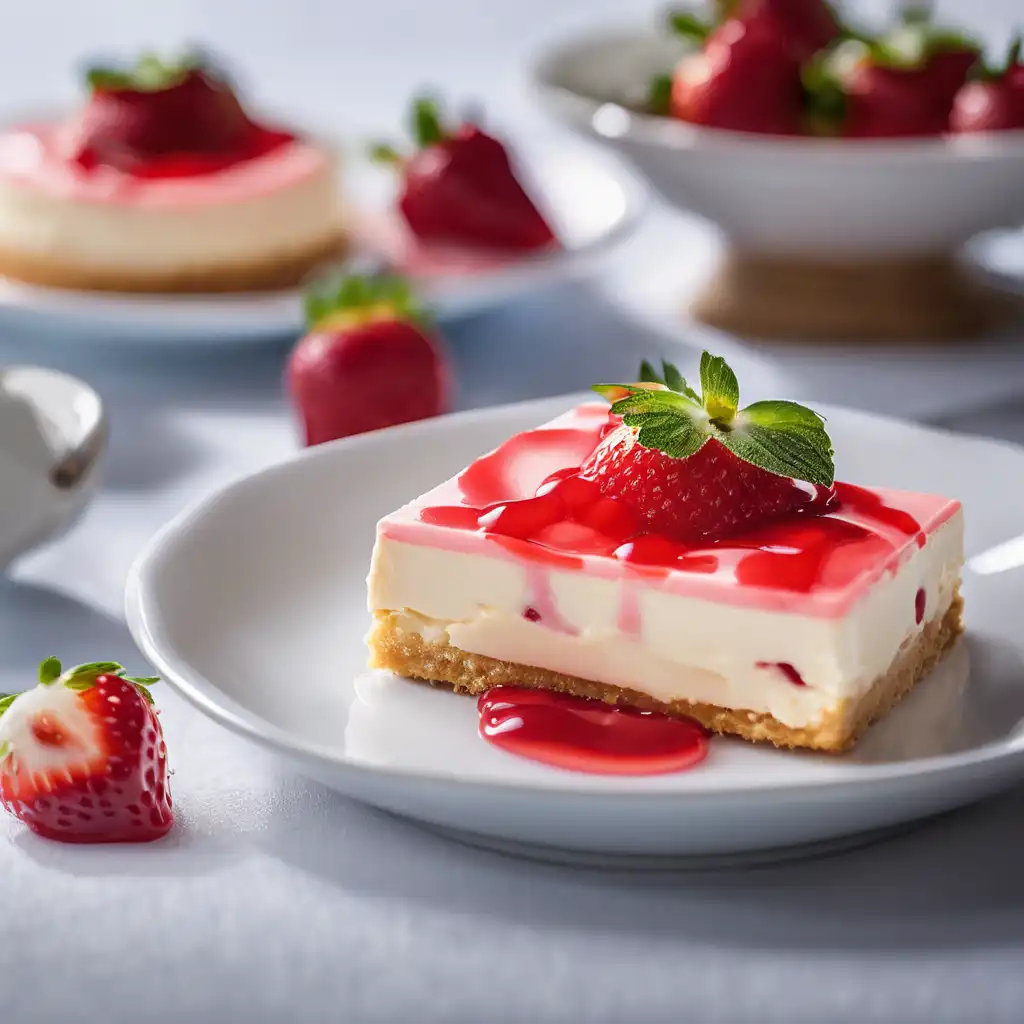 Strawberry Cheesecake with Fresh Strawberry Gelée