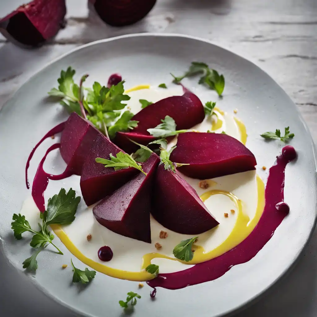 Beet Salad with Purée