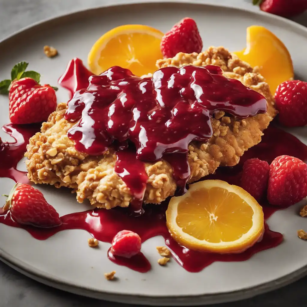 Strawberry Chicken with Raspberry Sauce