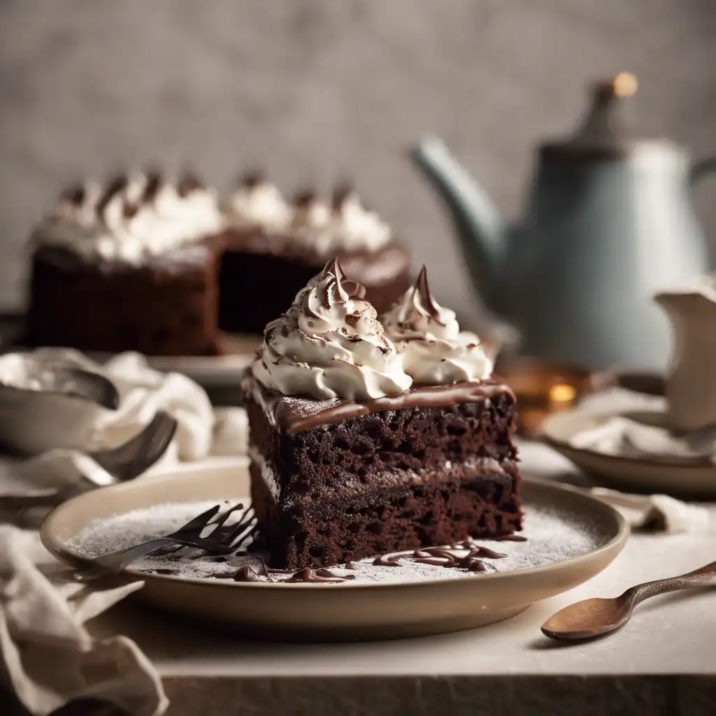 Chocolate Cake with Whipped Cream