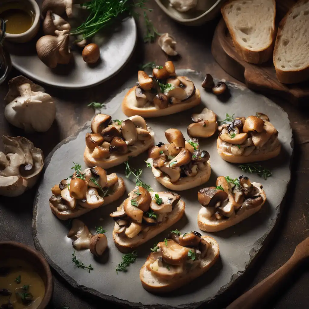 Chicken and Mushroom Bruschetta