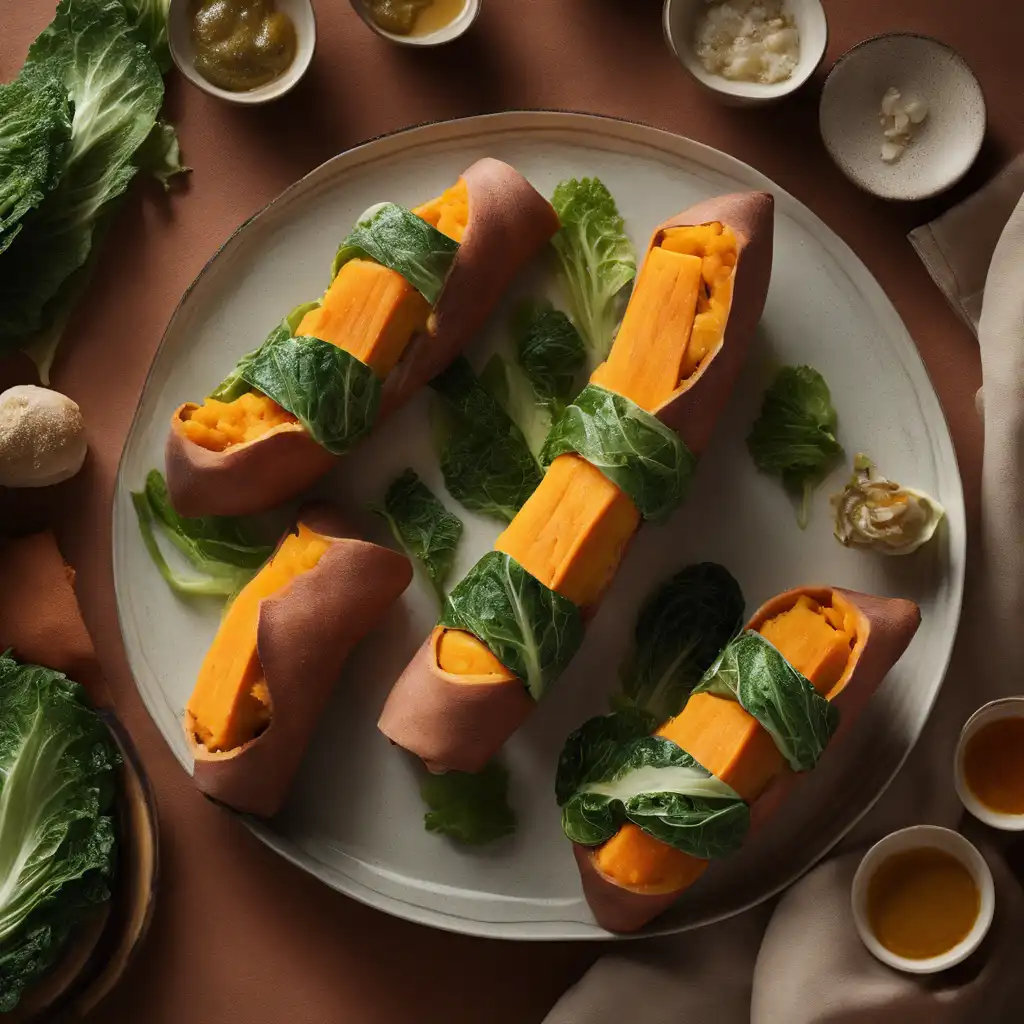 Sweet Potato and Escarole Roll