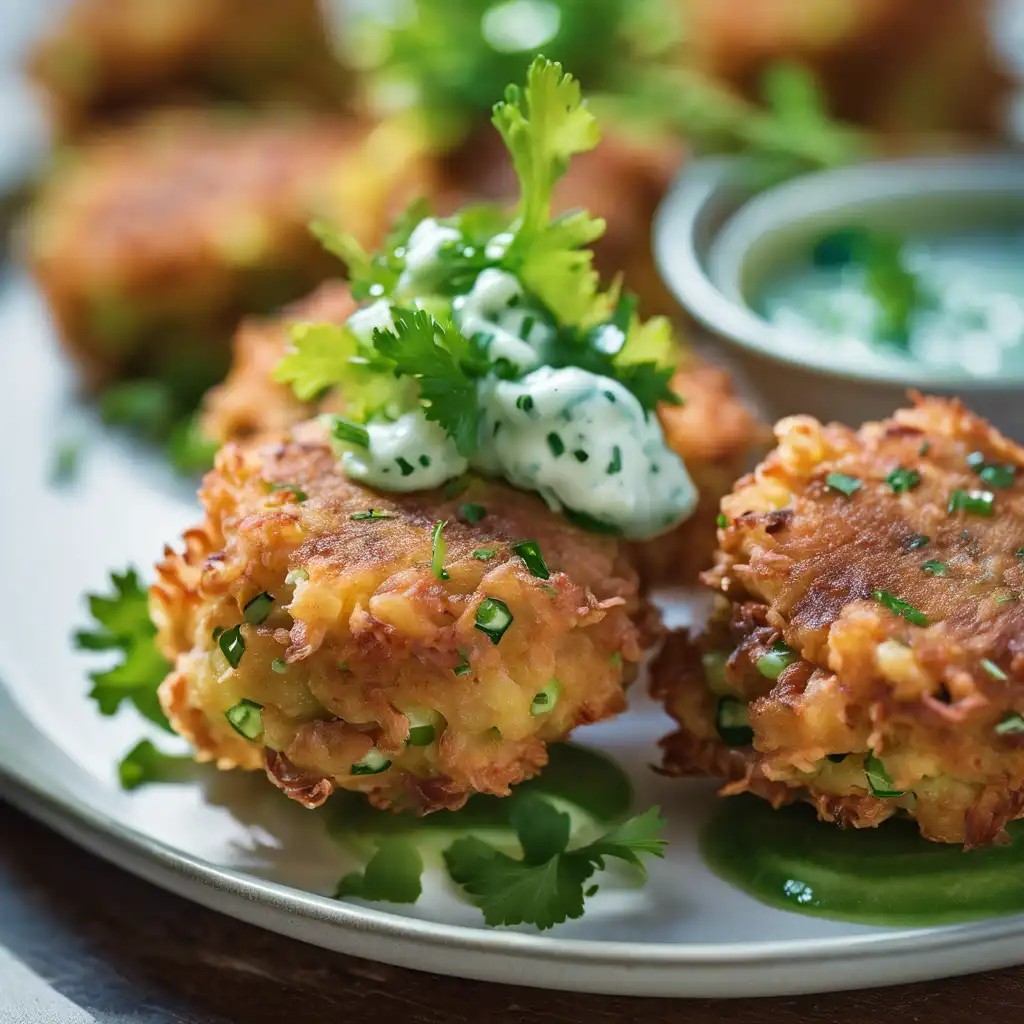 Tuna Fritters with Cucumber