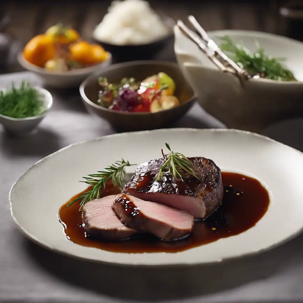 Braised Pork Rump with Shoyu and Fruits