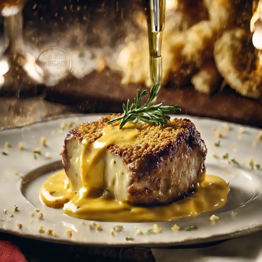 Cheese-Crusted Fillet with Cheese Sauce