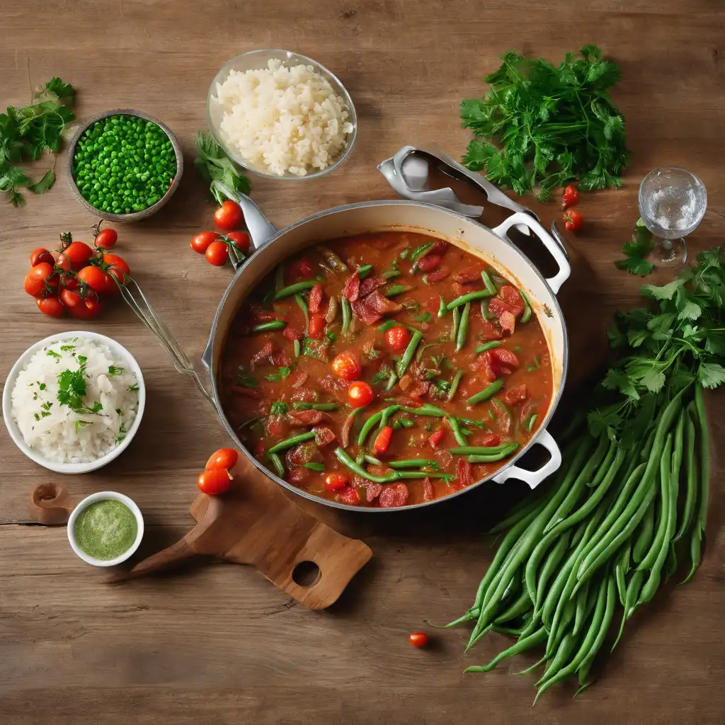 Spicy Green Bean Stew with Bacon