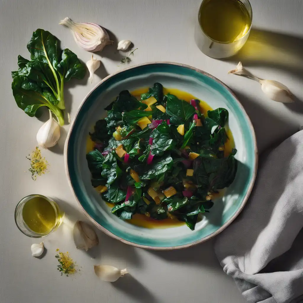 Swiss Chard with Garlic Stew