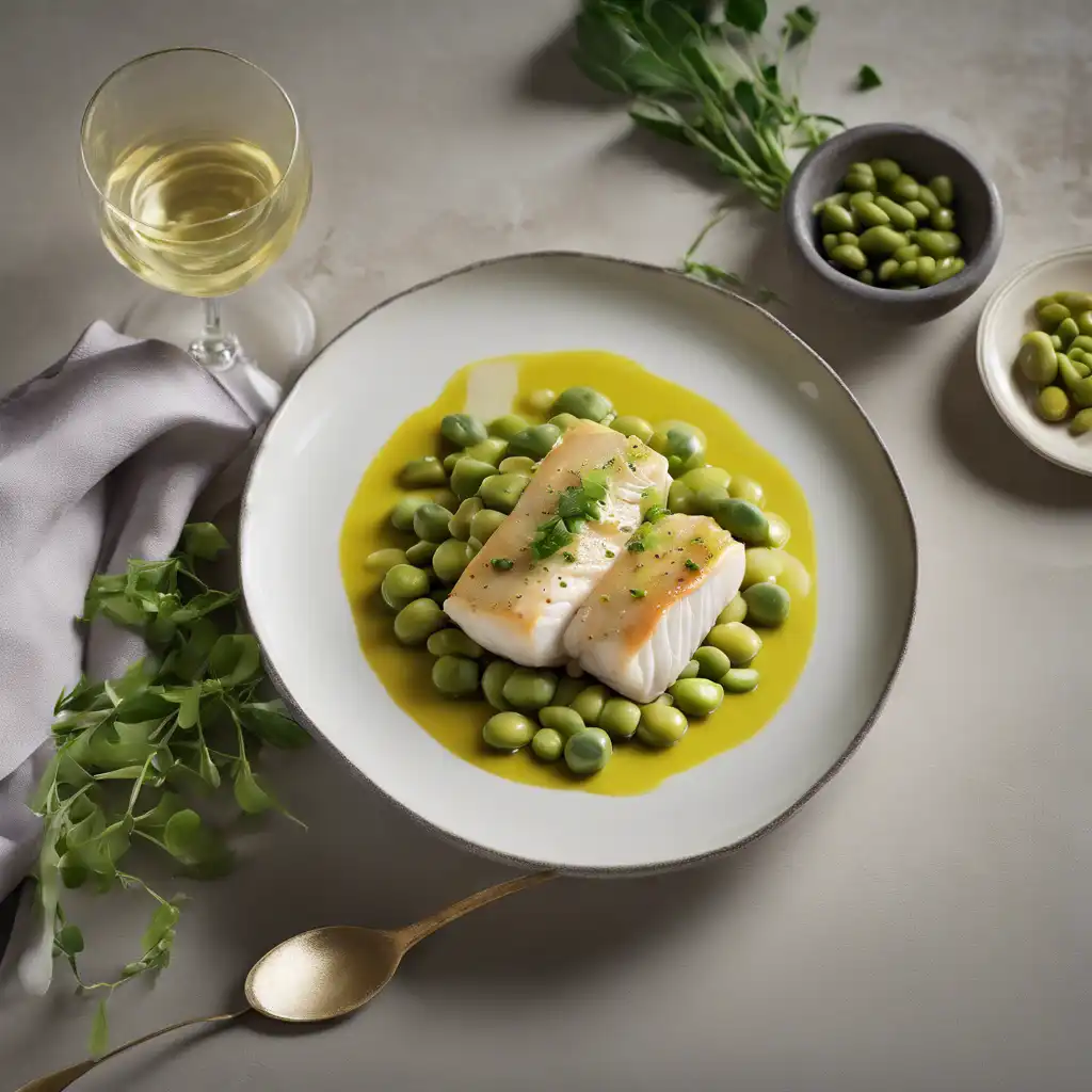 Cod with Fresh Fava Beans