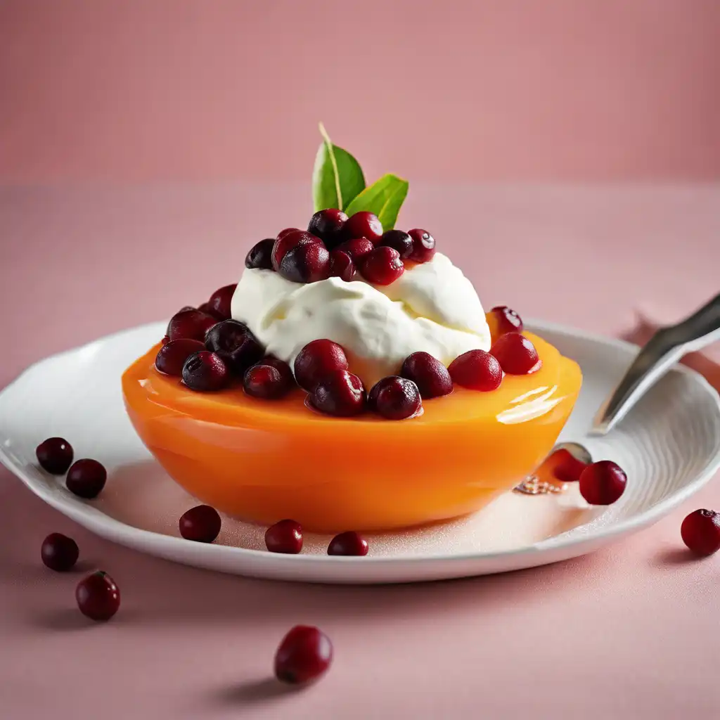 Papaya Cream with Cranberries