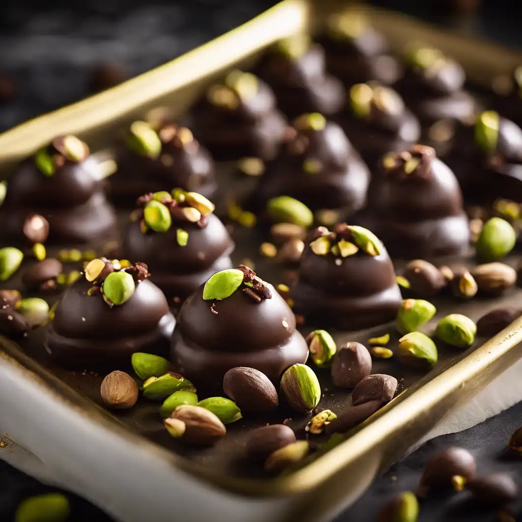 Pistachio Eggs with Chocolate