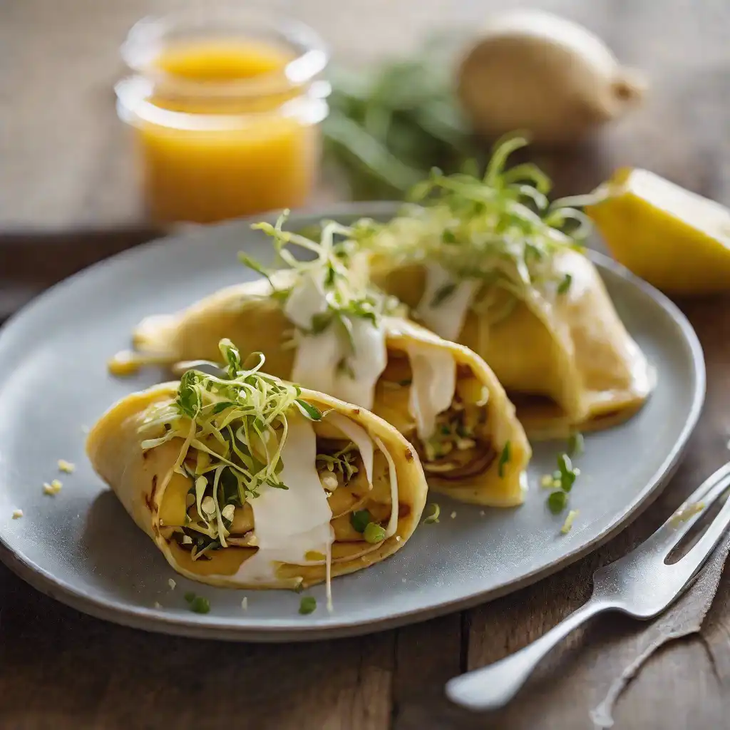 Stuffed Pancake with Rutabaga Cream