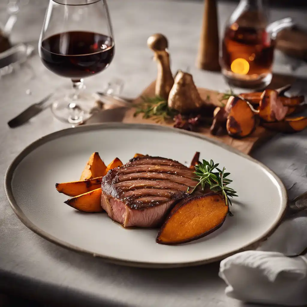 Pork Rump with Cinnamon and Sweet Potato