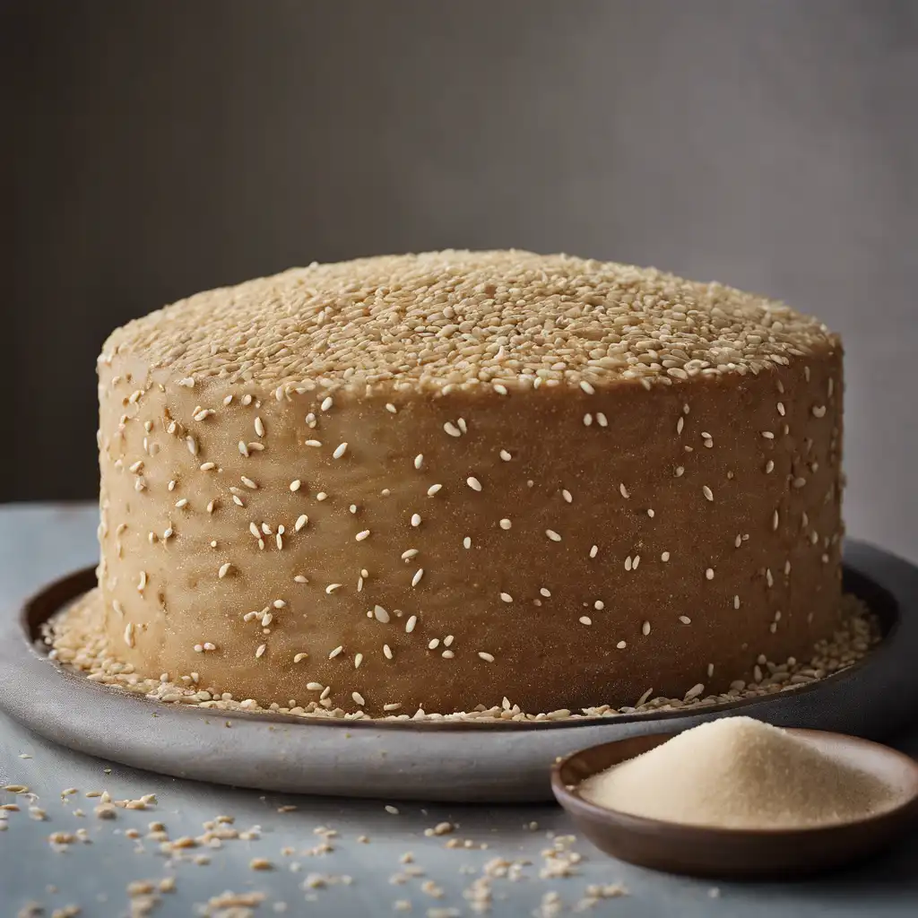 Sesame Cake with Soy Milk and Wheat Flour