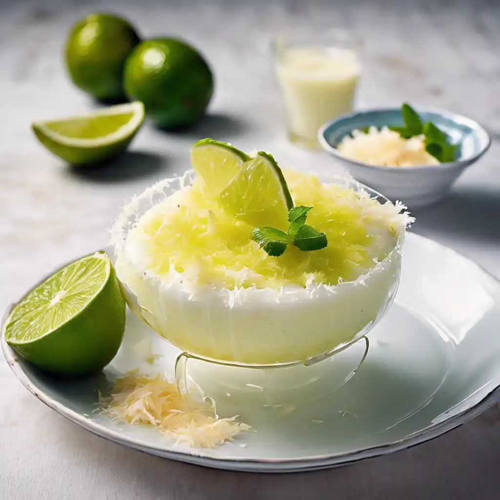 Lime Pudding with Coconut