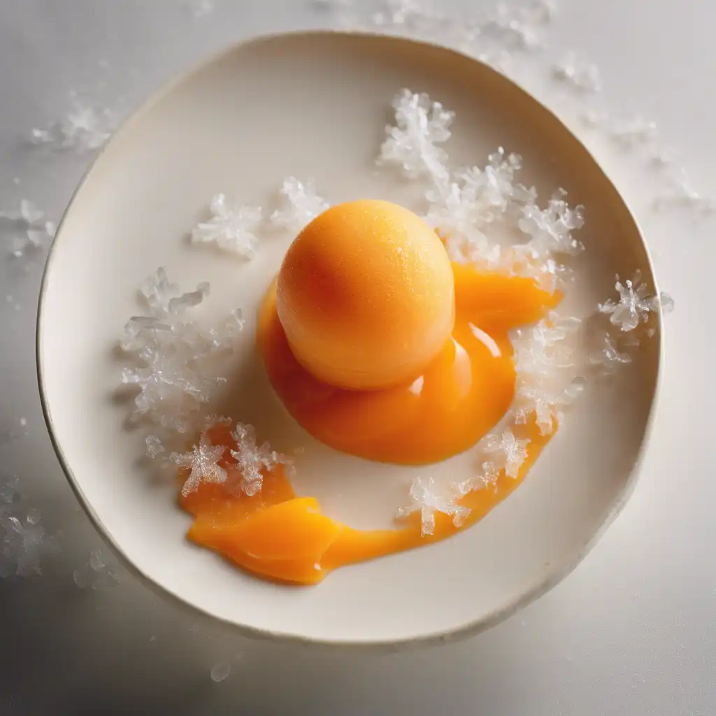 Persimmon Sorbet with Cashew