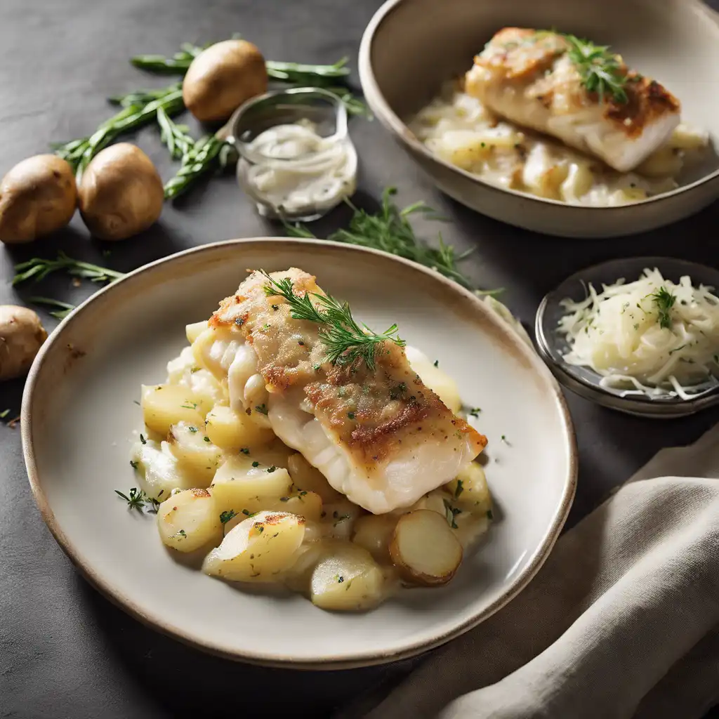 Cod with Creamy Potato and Onion Filling