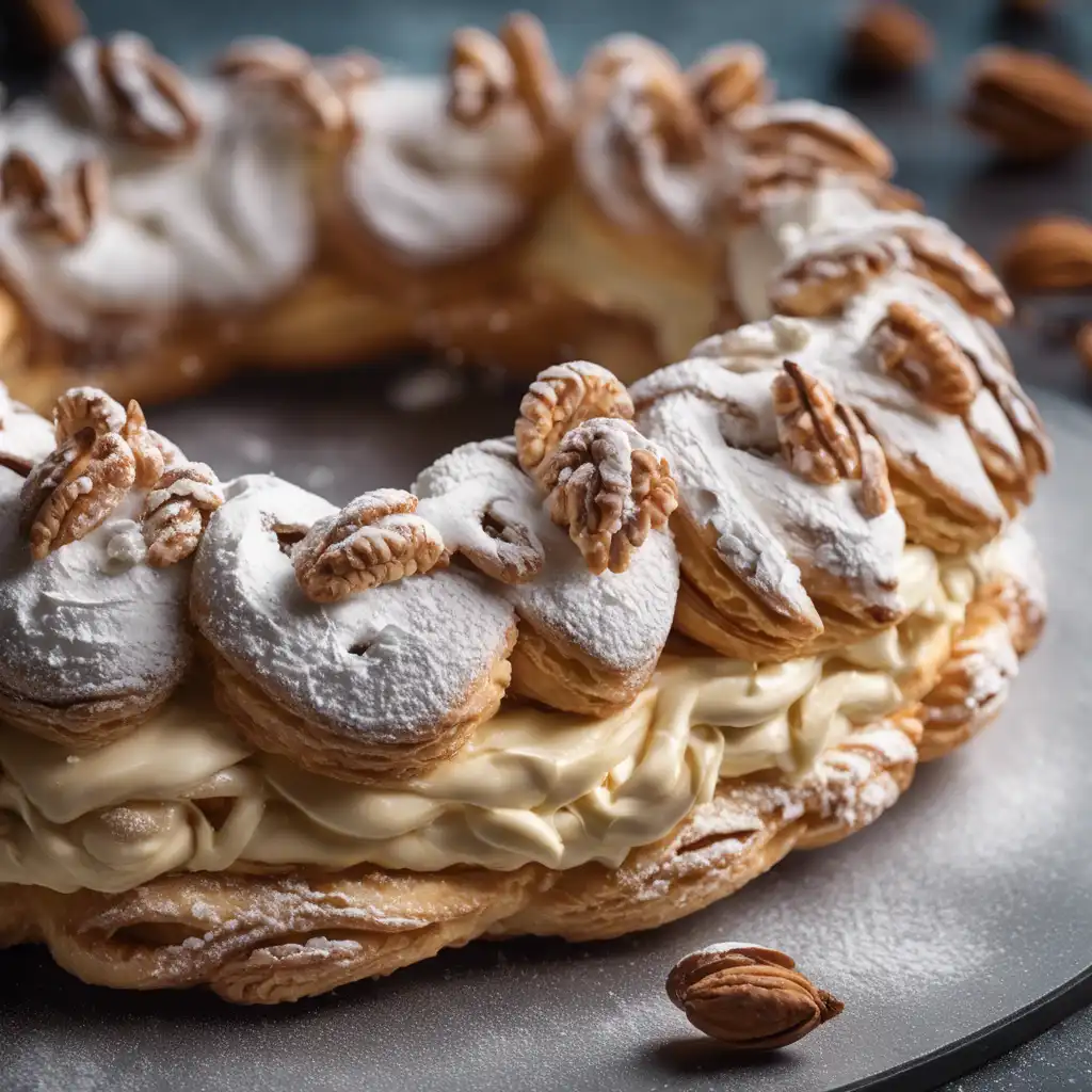 Chocolate-Filled Pastry with White Chocolate Mousse (Paris-Brest)