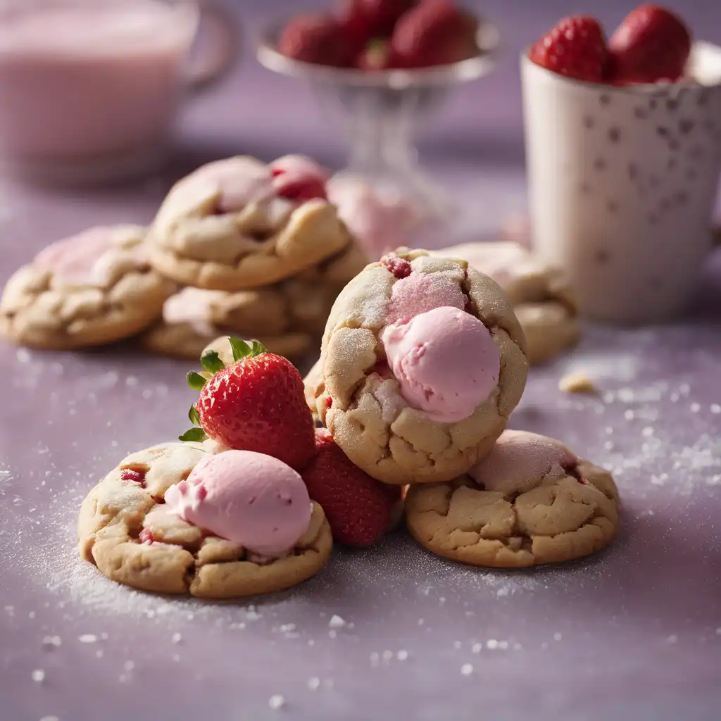 Filled Cookies with Ice Cream