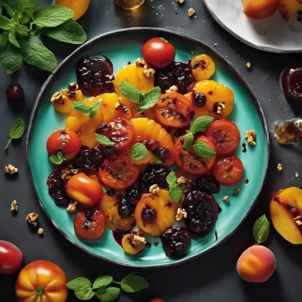 Grilled Tomatoes with Dried and Fresh Fruits Confit of 12 Flavors