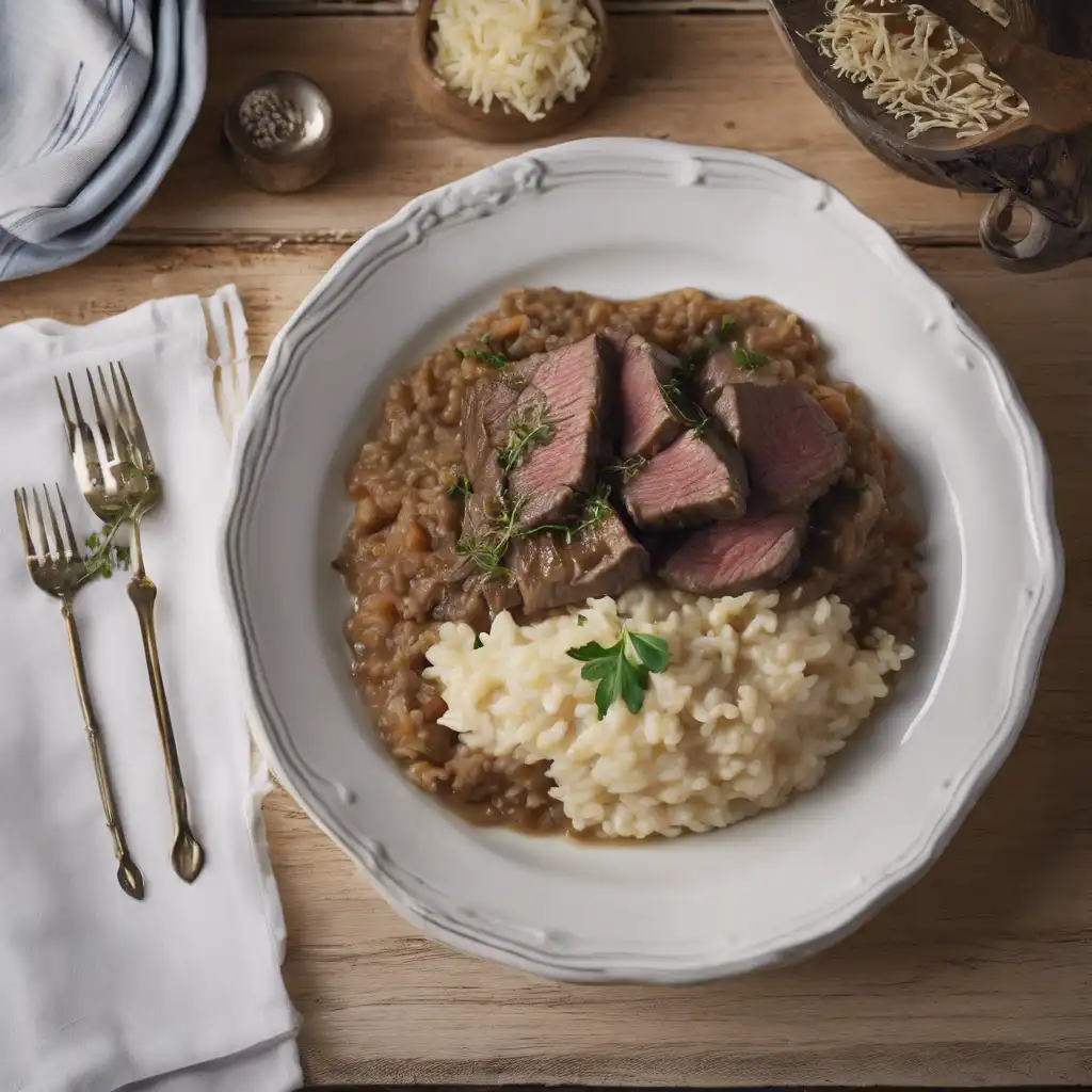 Braised Beef and Abobora Risotto