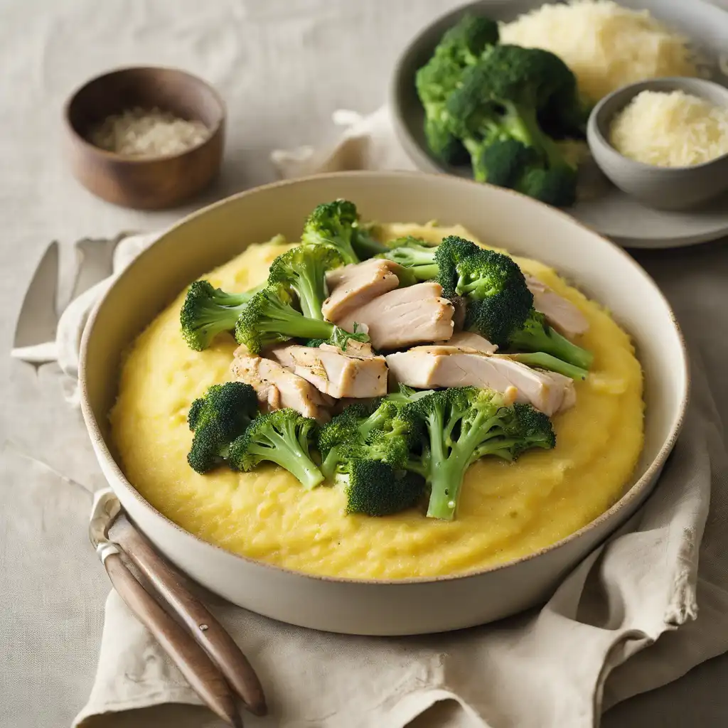 Polenta with Chicken and Broccoli