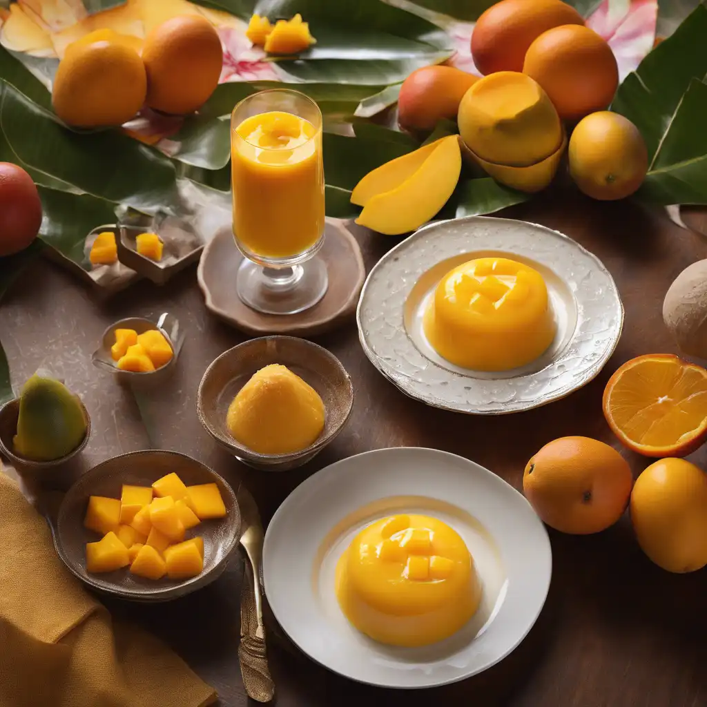 Orange and Mango Pudding