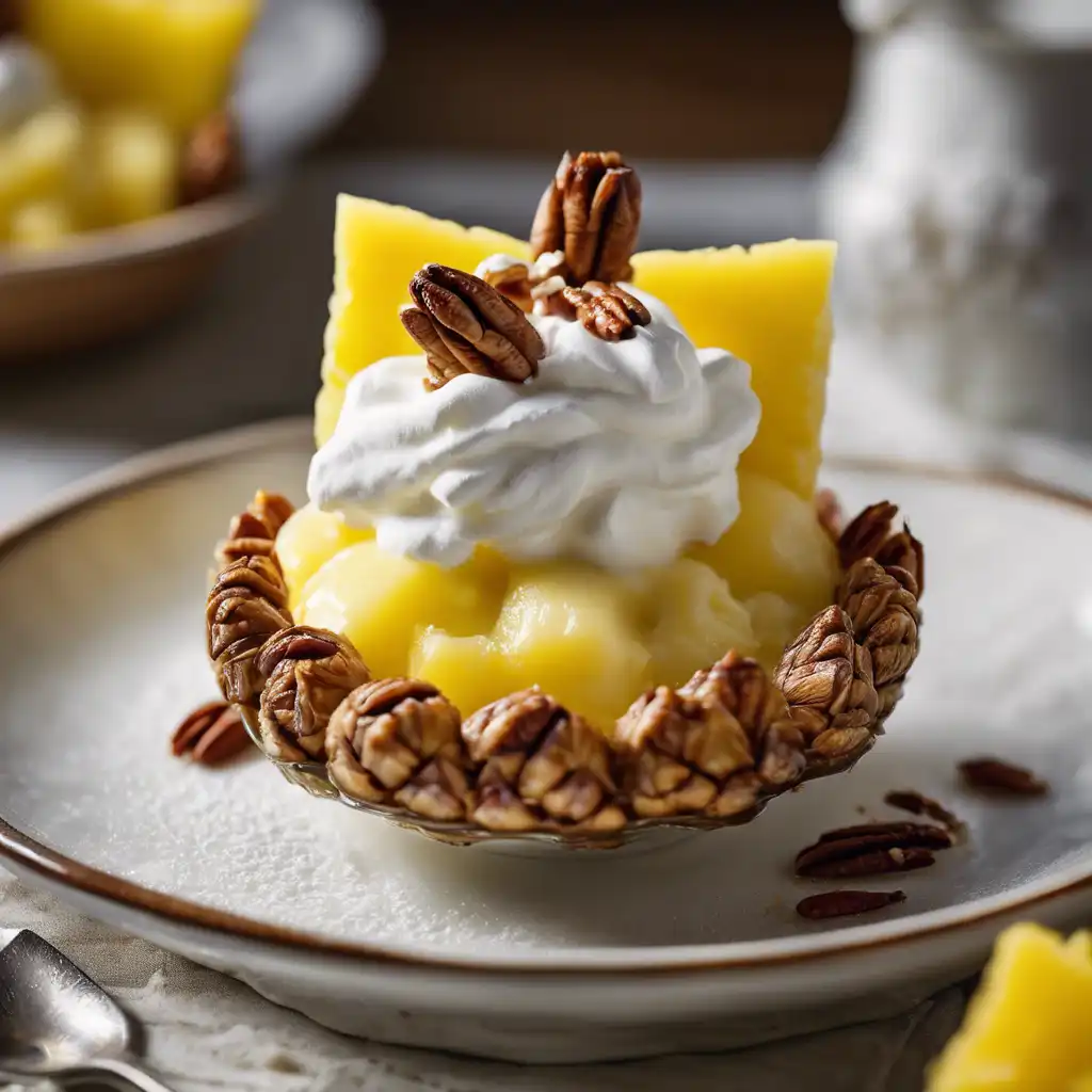 Pineapple Cream with Whipped Cream