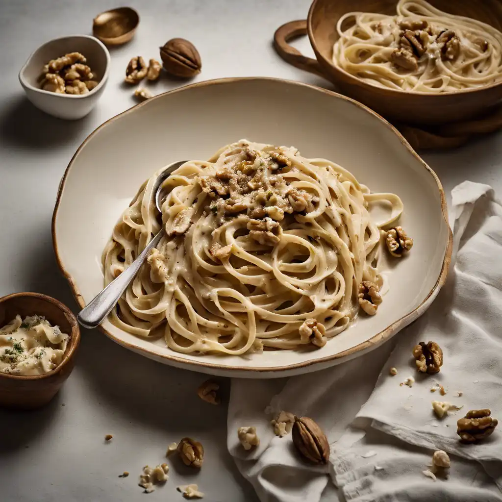 Walnut Cream Sauce Pasta