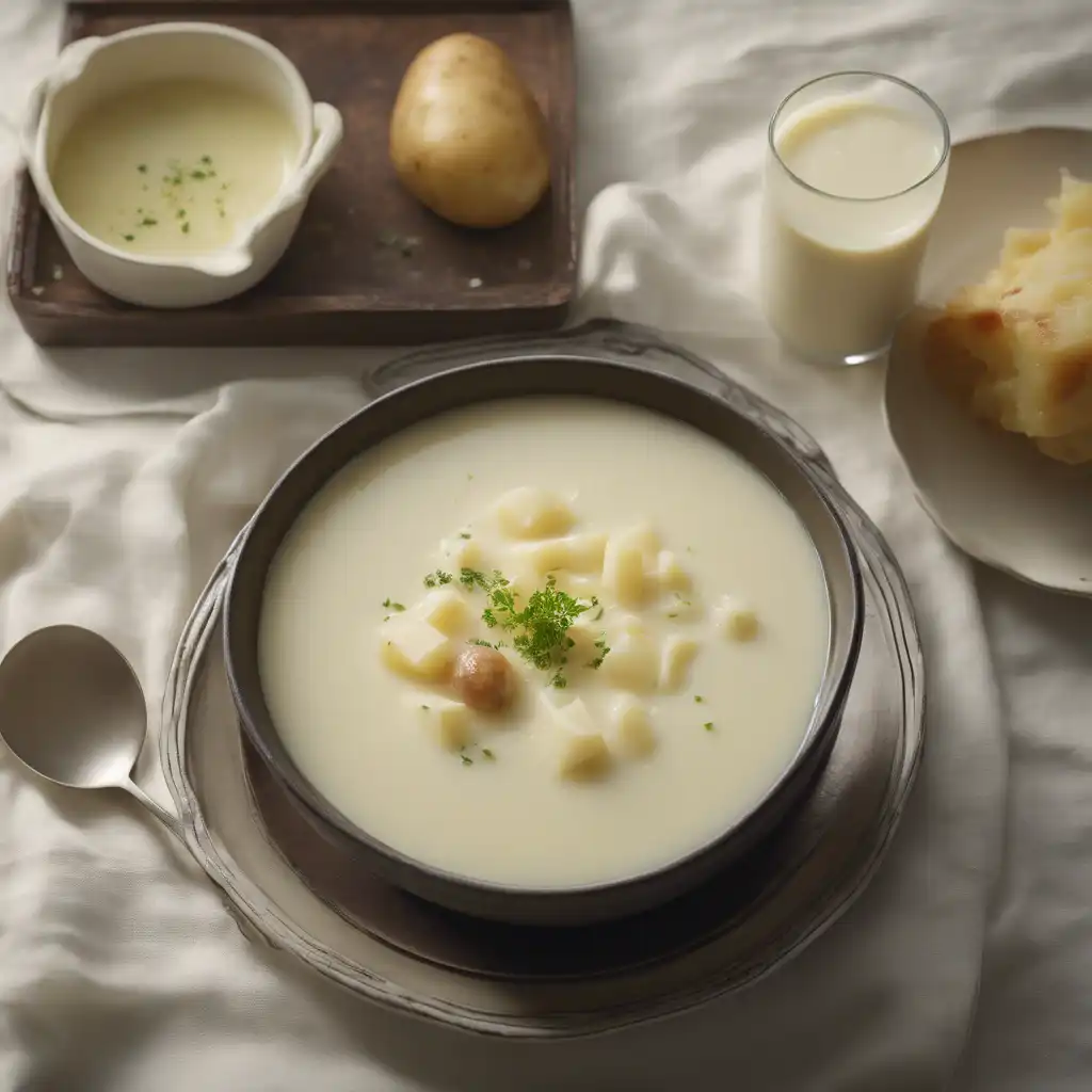 Cold Agrião and Potato Soup