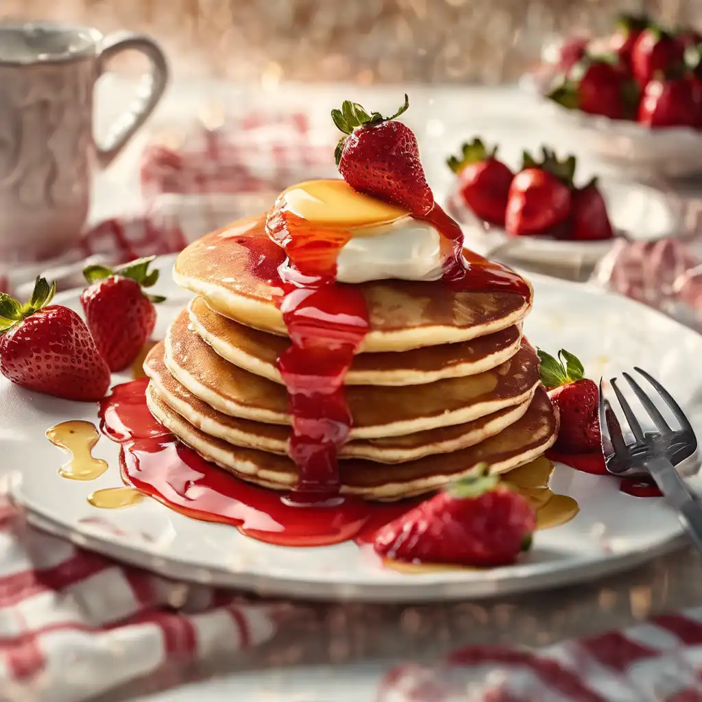 American Pancake with Strawberry