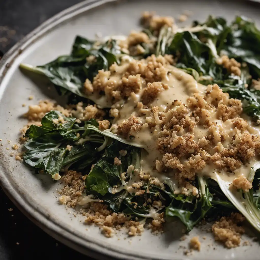 Chicory with sauce and breadcrumbs