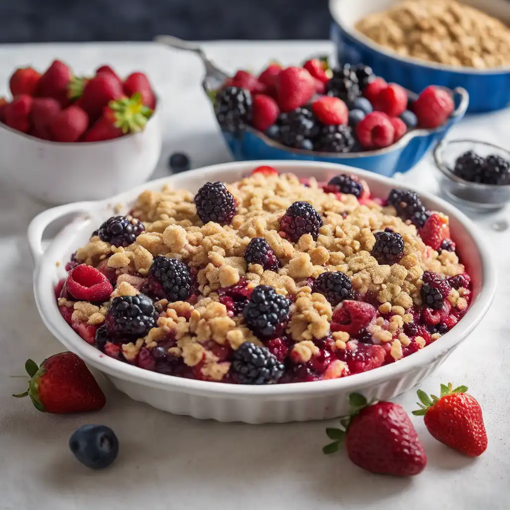 Strawberry Fruit Crumble