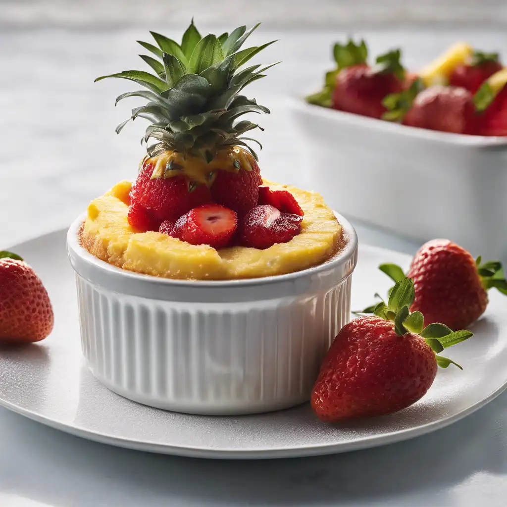 Pineapple and Strawberry Soufflé