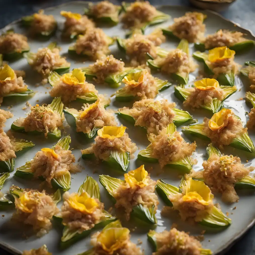 Zucchini Blossom Stuffed with Tuna