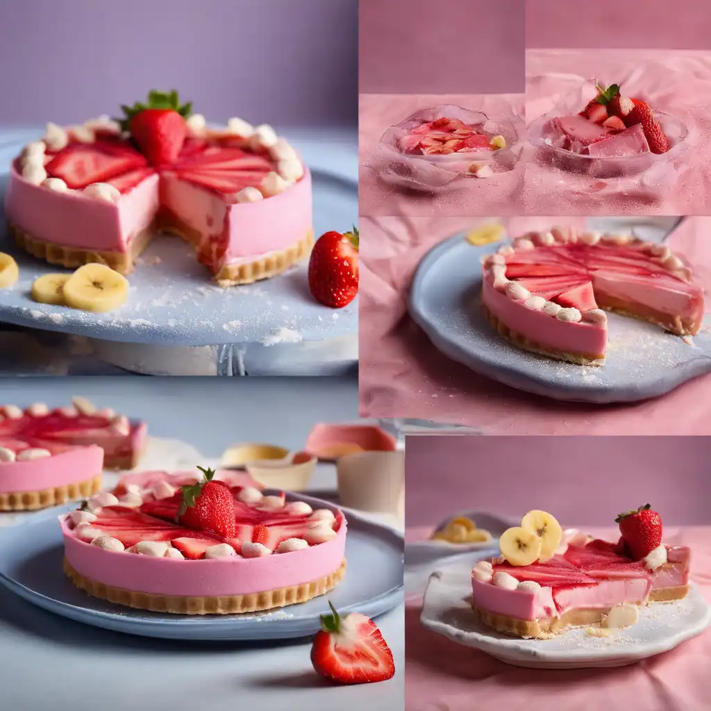 Frozen Dessert Tart with Strawberry and Banana