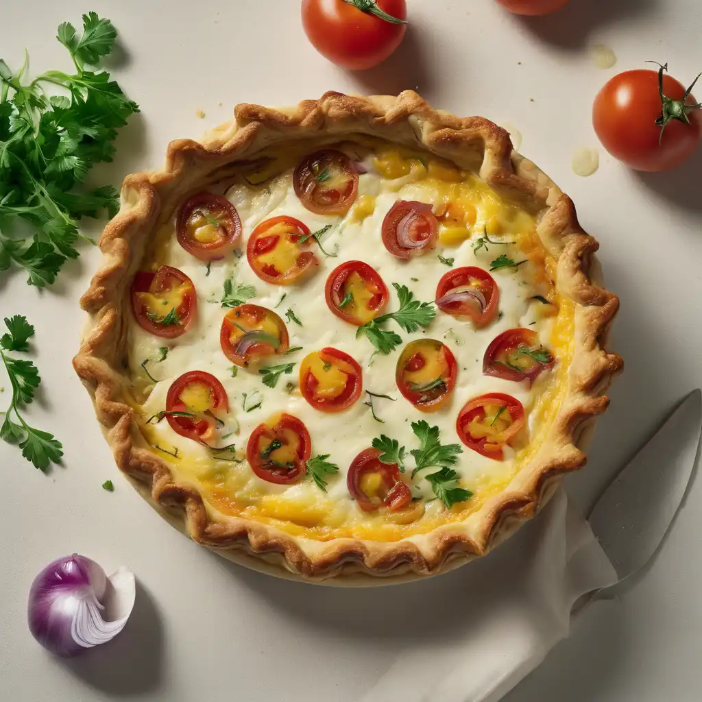 Tomato and Mustard Quiche