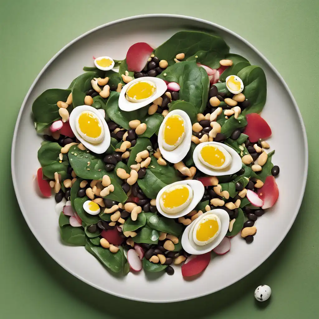 Spinach Salad with Peanuts and Crab