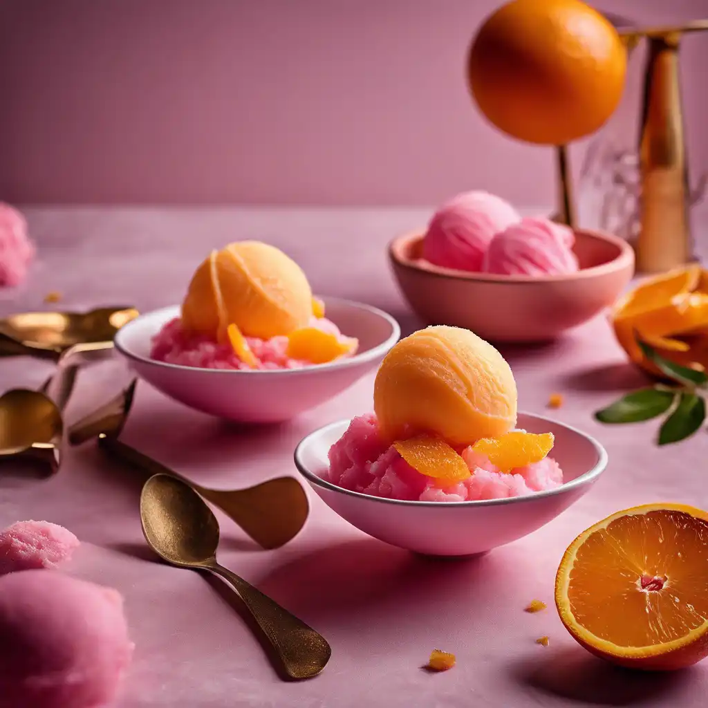 Sorbet with Orange Peel