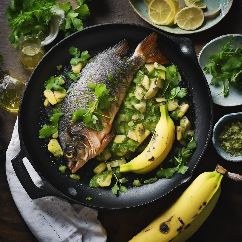 Fish with Green Banana