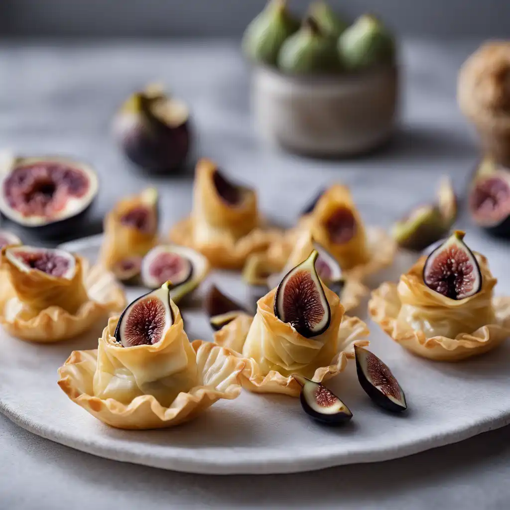 Filo Pastry Puffs with Fig and Cheese